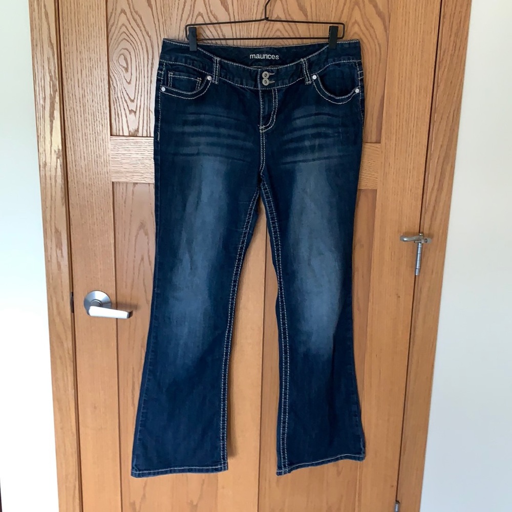 Maurices Boot Cut Dark Wash Jeans Size 15/16